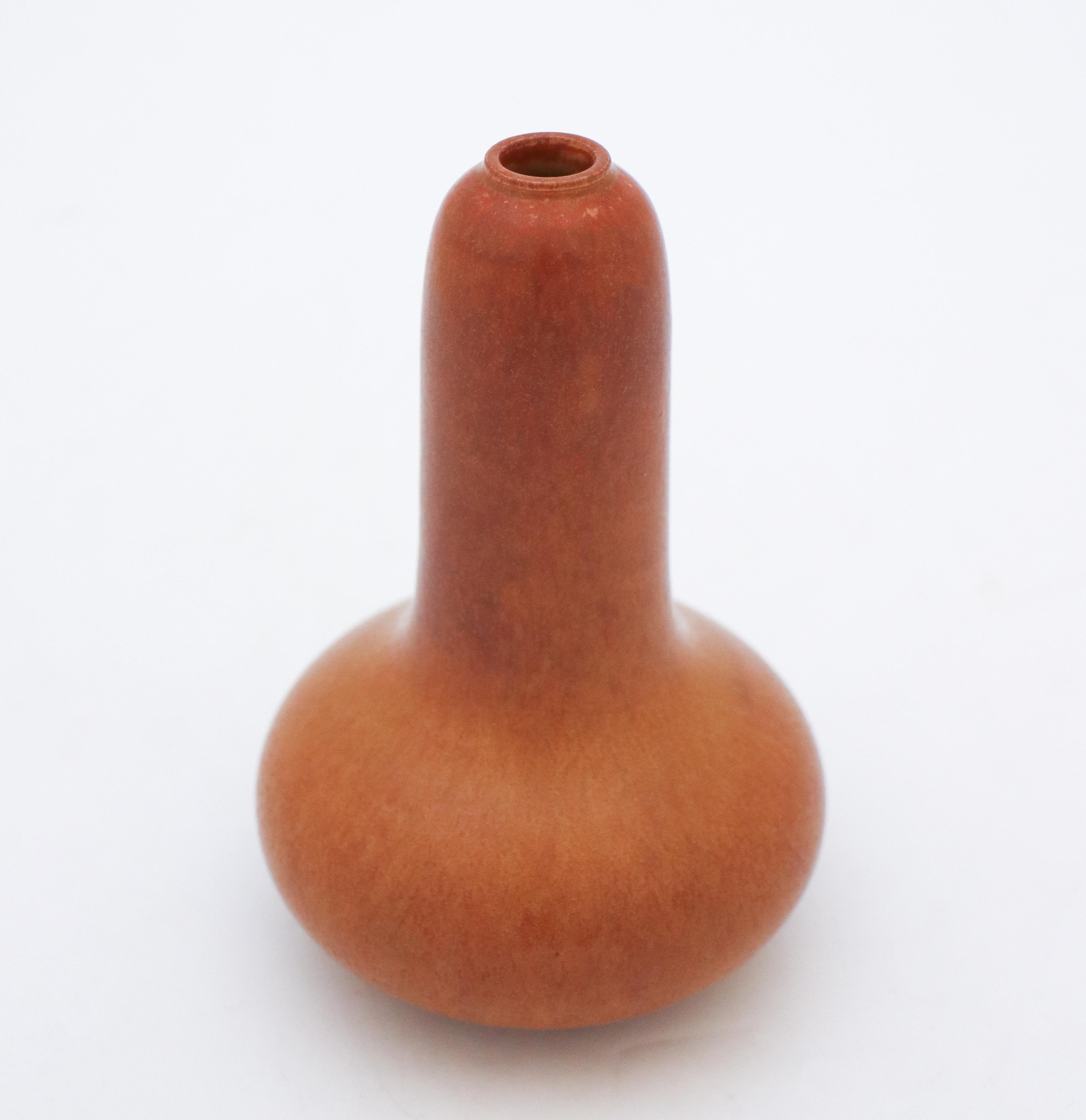 Scandinavian Modern Brown Vase, Gunnar Nylund, Rörstrand, 1950s, Mid Century Vintage For Sale