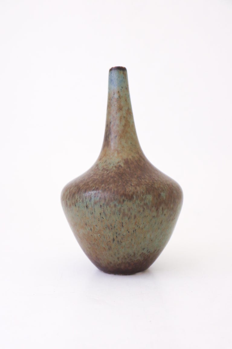Vase En Céramique Verte Gunnar Nylund Pour Rörstrand - Vintage Milieu Du Siècle - Suède