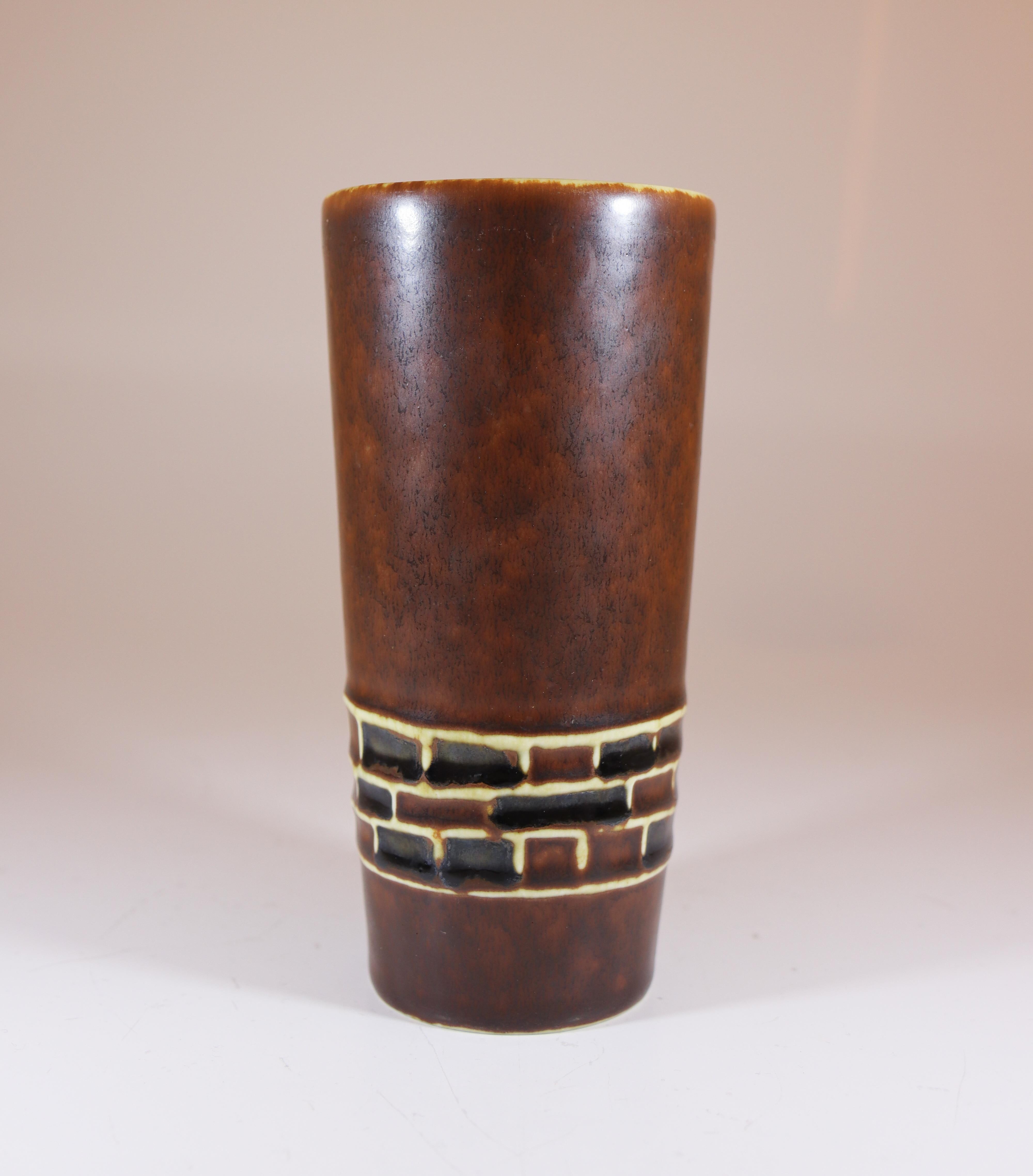 Vaso marrone - Hertha Bengtson - Rörstrand In condizioni ottime in vendita a Stockholm, SE