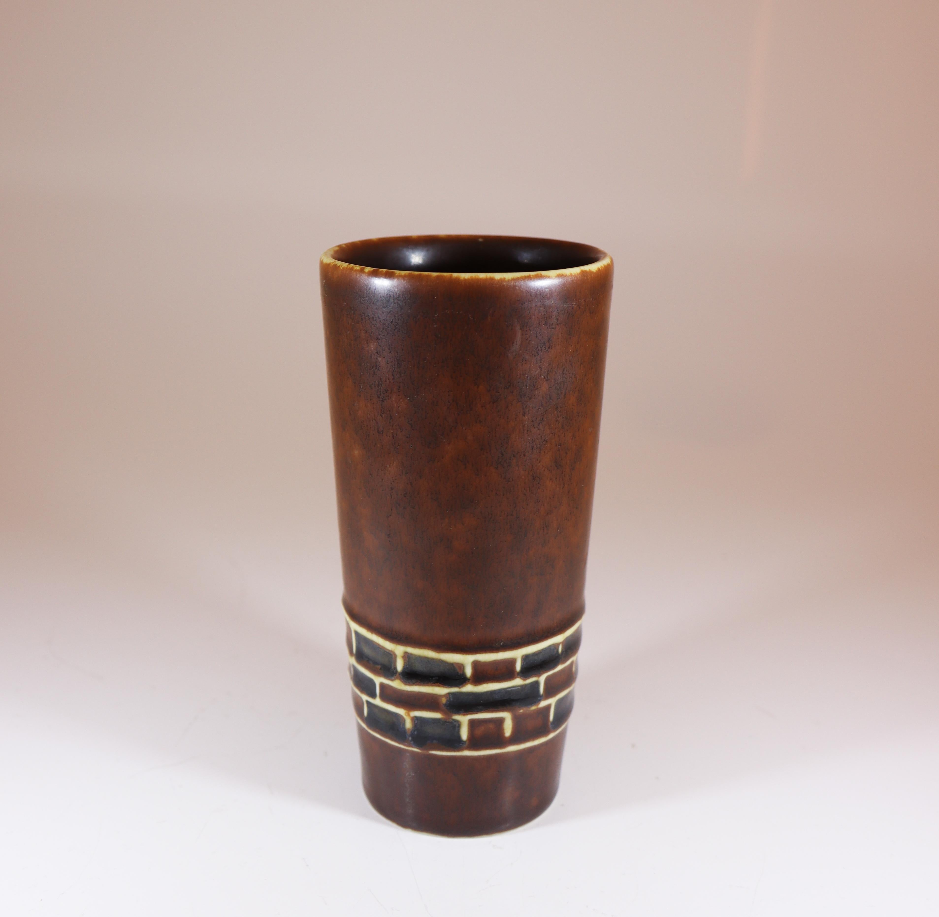 XX secolo Vaso marrone - Hertha Bengtson - Rörstrand in vendita