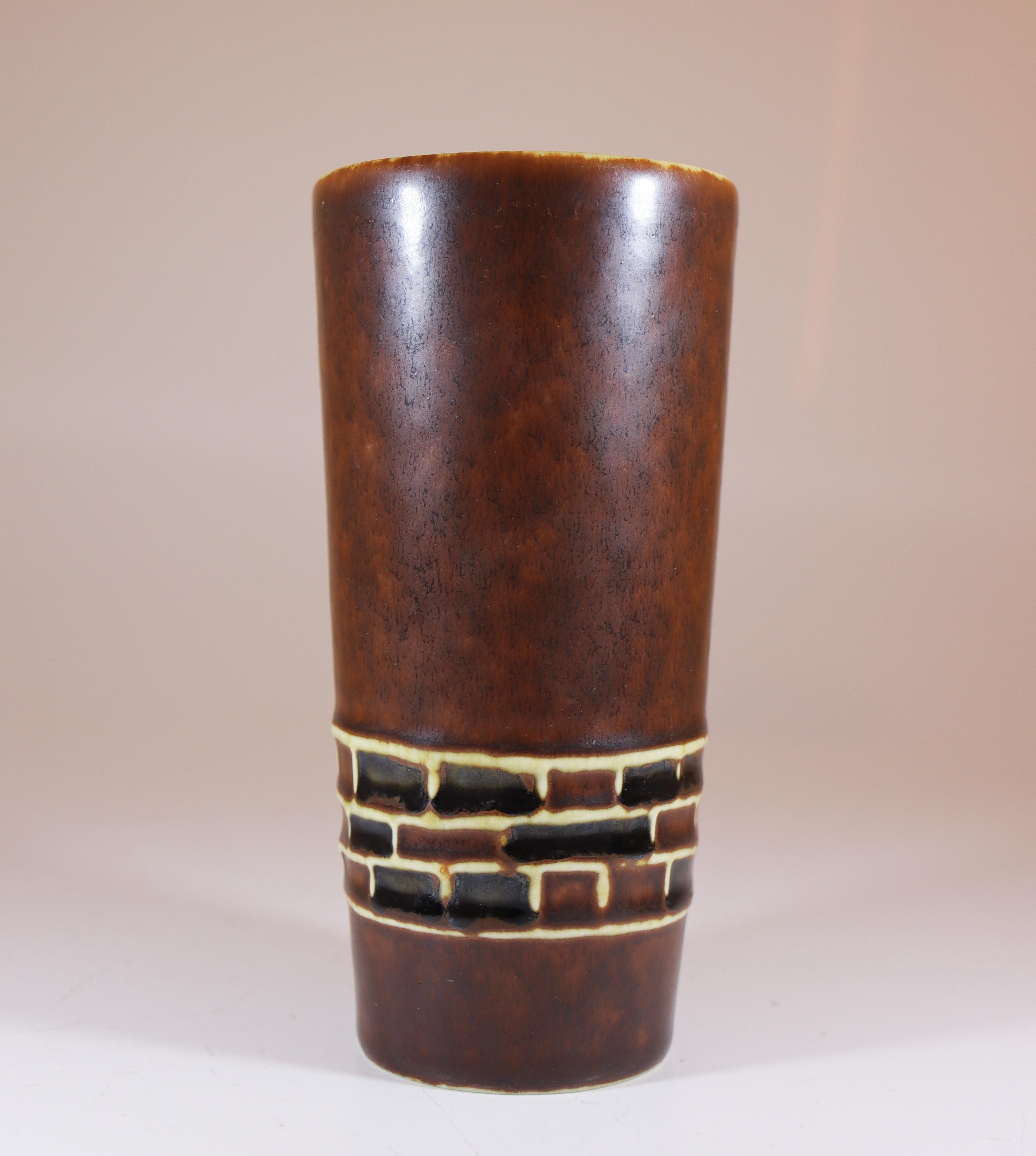 Grès porcellanato Vaso marrone - Hertha Bengtson - Rörstrand in vendita