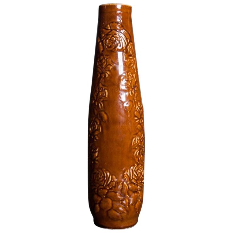 Brown Vase, Poland, 1960s For Sale