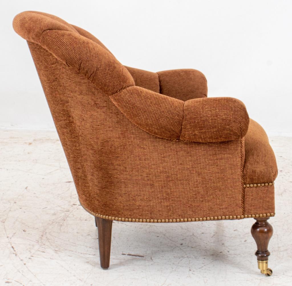 Brown/Vermilion Chenille Upholstered Arm Chair 4