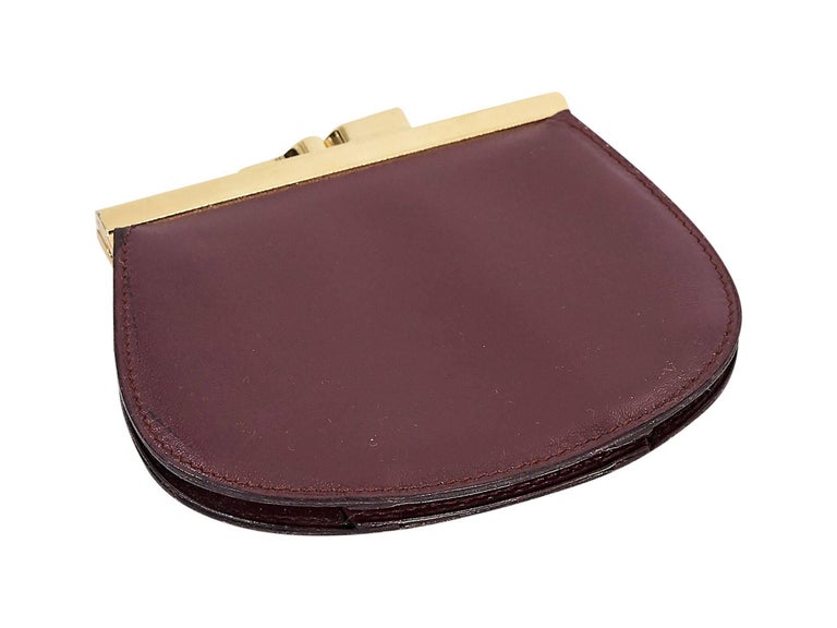 Brown Vintage Cartier Leather Coin Purse For Sale at 1stdibs