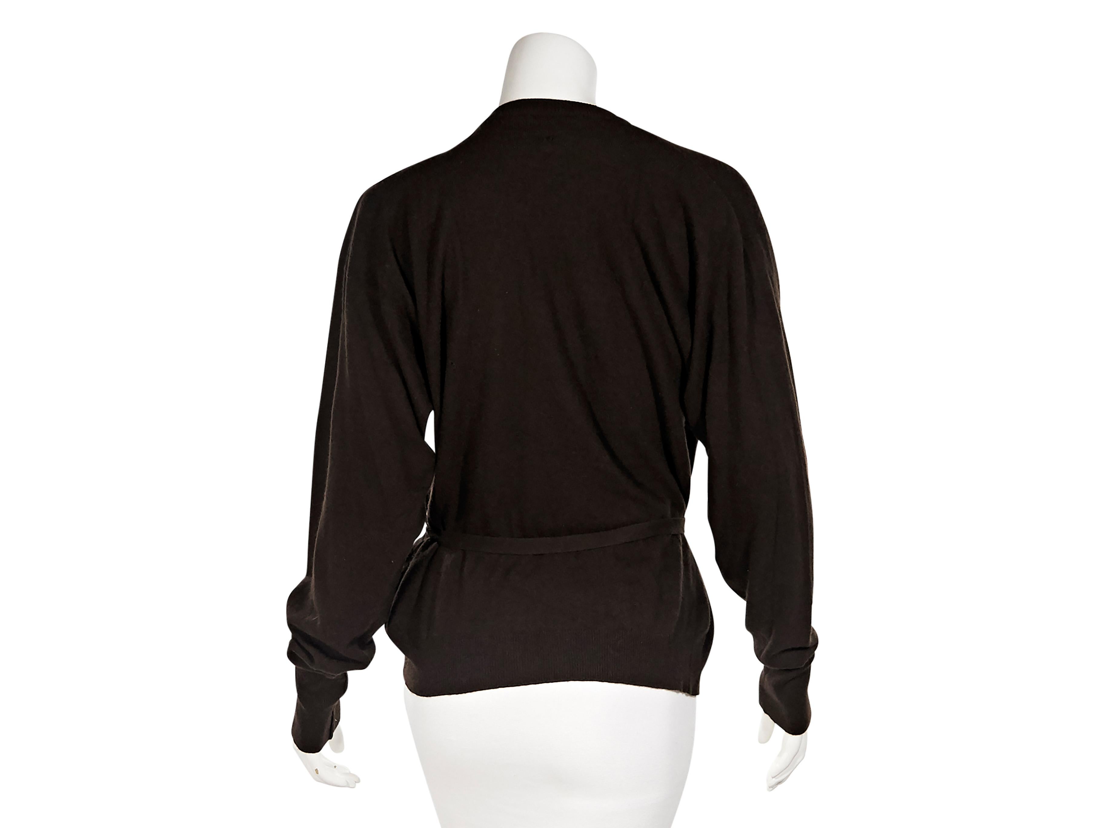 Black Brown Vintage Chanel Cashmere Sweater
