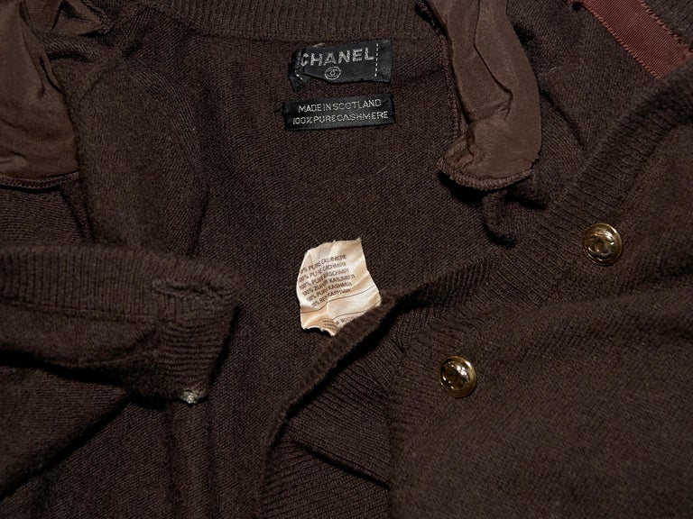 Brown Vintage Chanel Cashmere Sweater For Sale at 1stDibs