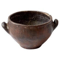Brown Vintage Earthenware Pot 