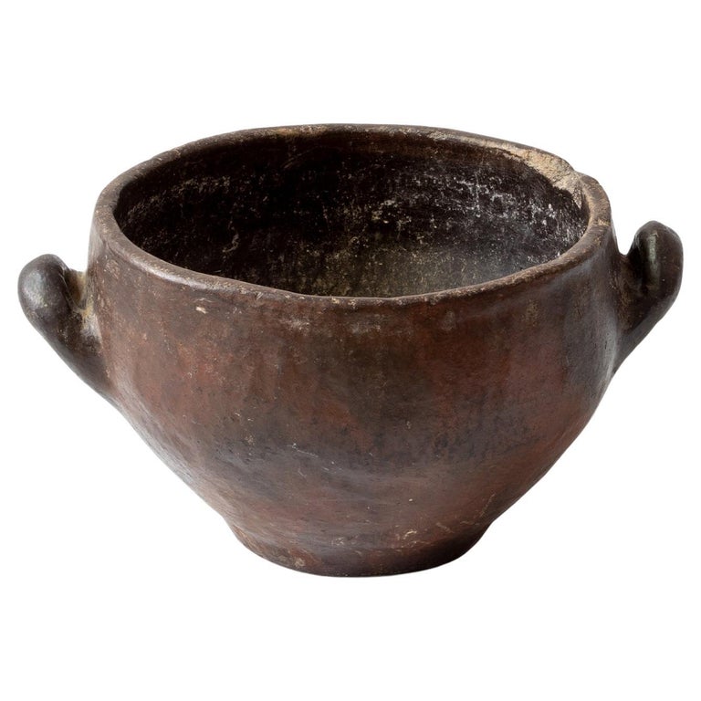 Brown Vintage Earthenware Pot at 1stDibs
