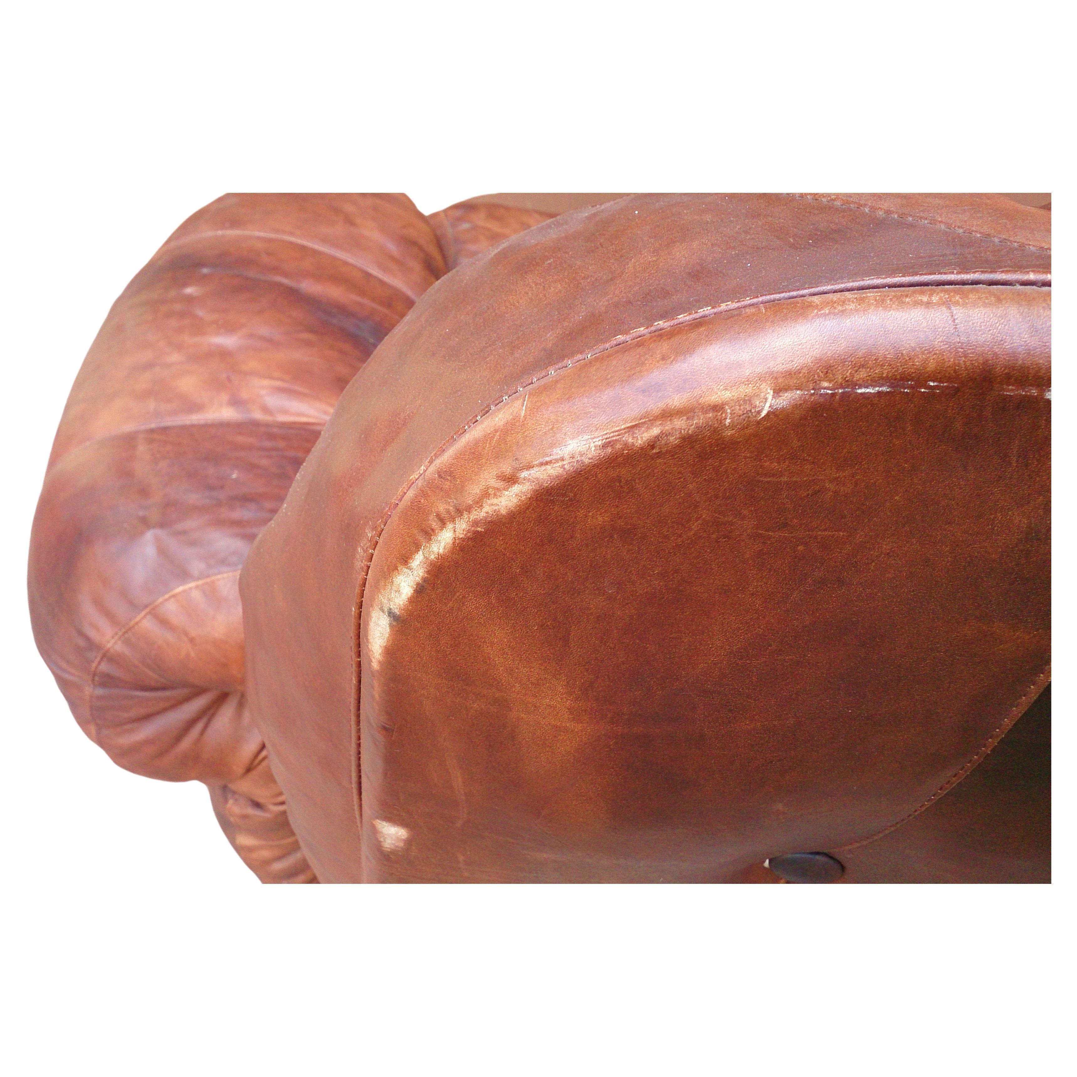 Brown Vintage Leather Lounge Chair 2