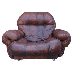 Brown Vintage Leather Lounge Chair