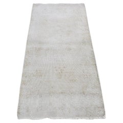 Brown Vintage Persisch Kerman Worn Down Hand geknüpft reine Wolle Teppich 1'10 "x3'10"
