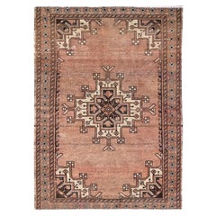 Brown Retro Rustic Persian Gabbeh Evenly Worn Pure Wool Hand Knotted Clean Rug