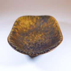 Brown Vintage Stoneware Bowl - Gunnar Nylund - Rörstrand Sweden 1950s