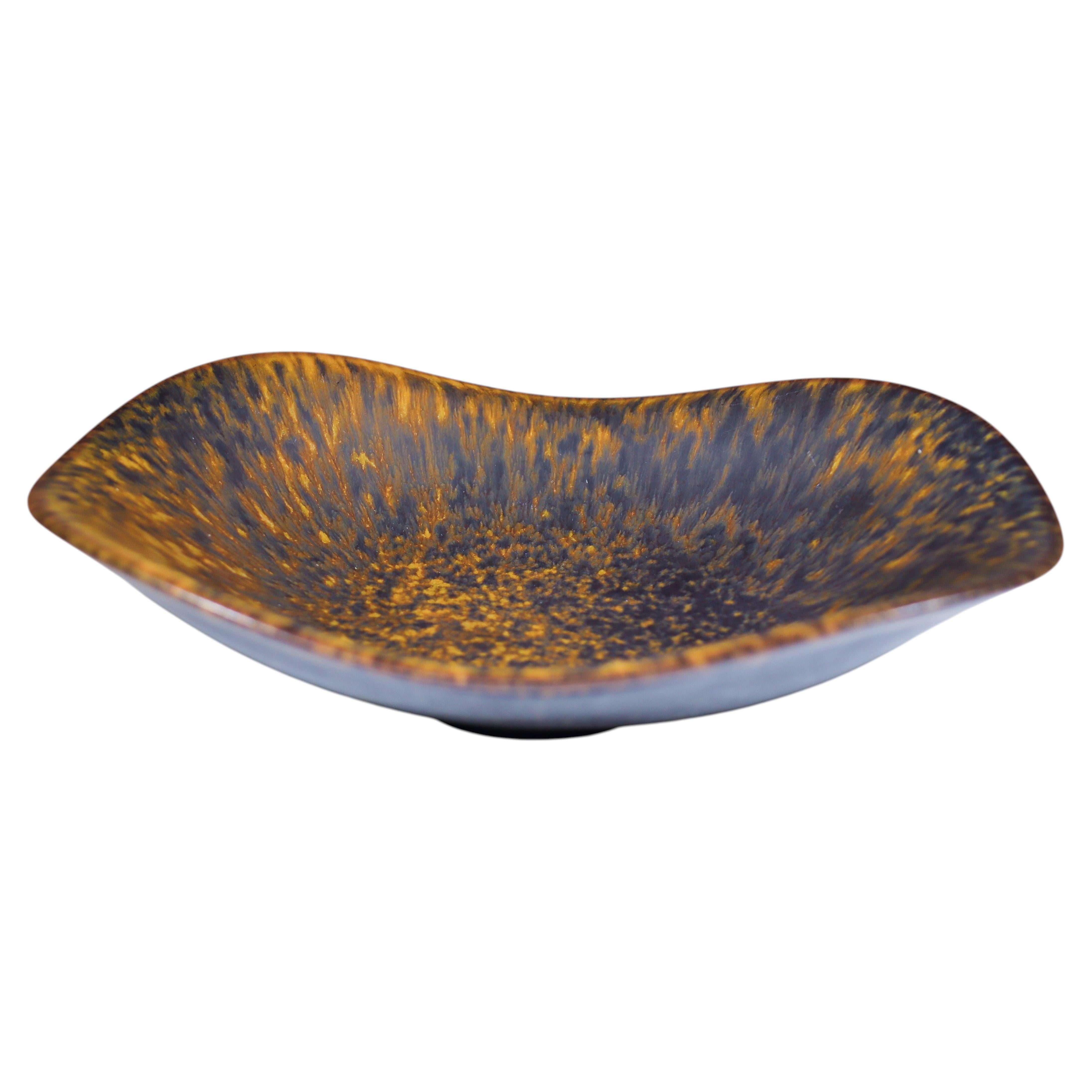 Brown Vintage Stoneware Bowl - Gunnar Nylund - Rörstrand Sweden 1950s
