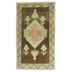 Brown Used Turkish Rug