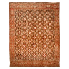 abc carpet Brown Antique Tabriz Wool Persian Rug - 9'5" x 11'9"