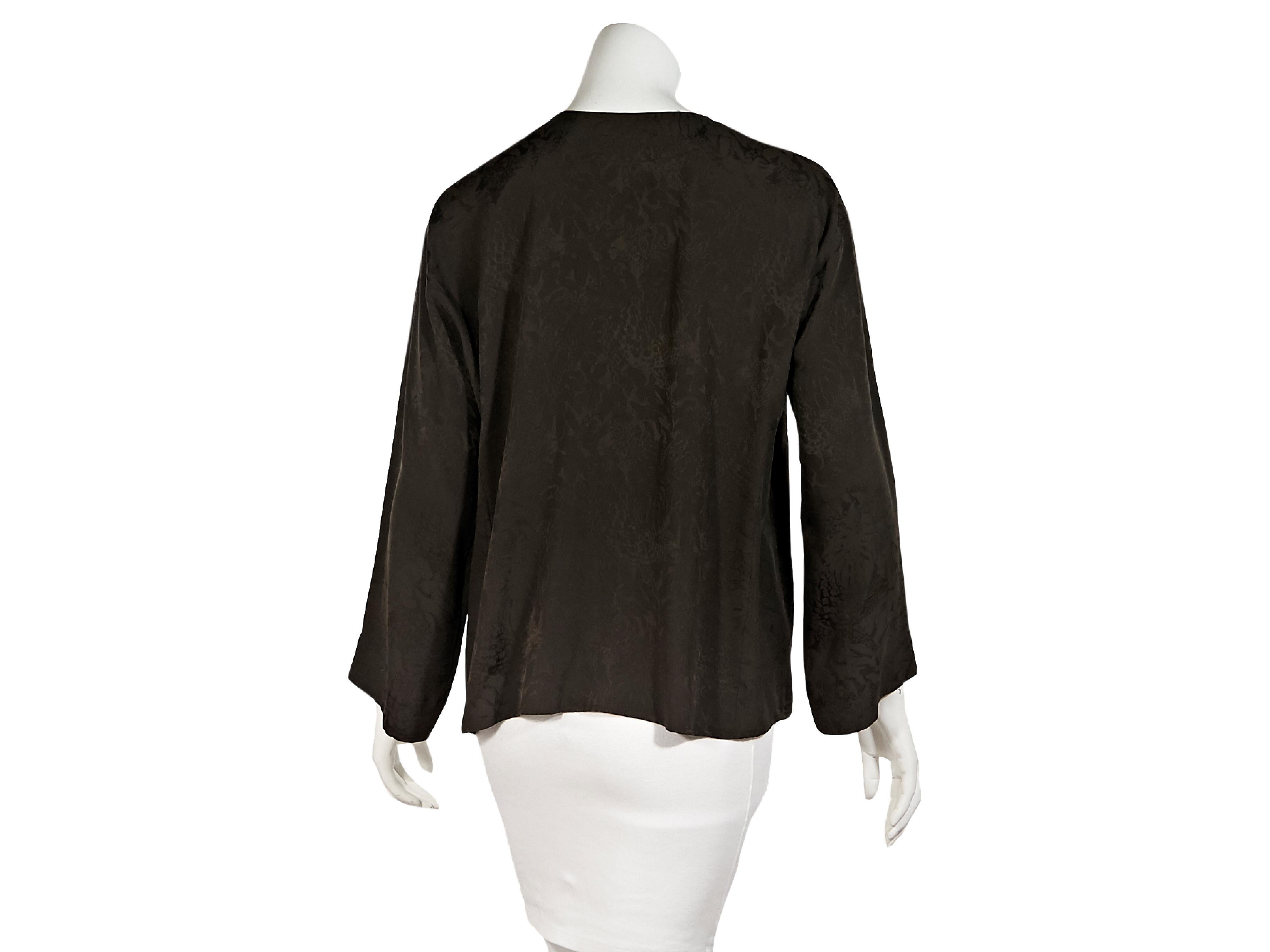 Brown Vintage Yves Saint Laurent Rive Gauche Top (Schwarz)