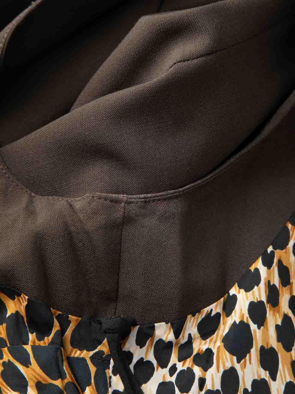 Dolce & Gabbana Brown Virgin Wool Midi-Length Dress Size M 1