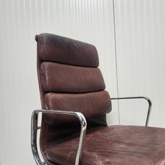 Brown Vitra EA219 Soft Pad Office Desk Chair by Charles Eames