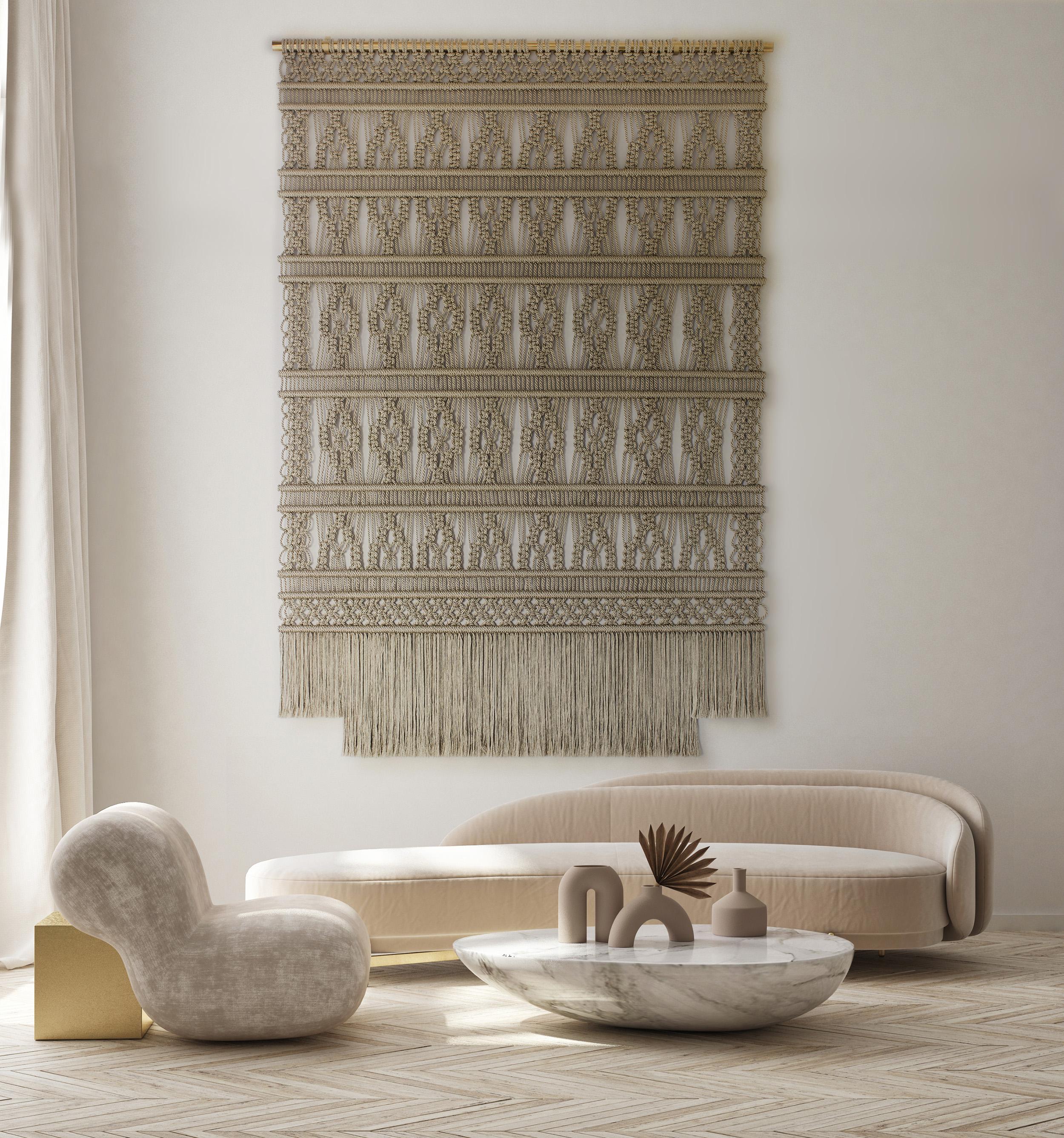 Post-Modern Brown Wall Hanging Rug by Milla Novo