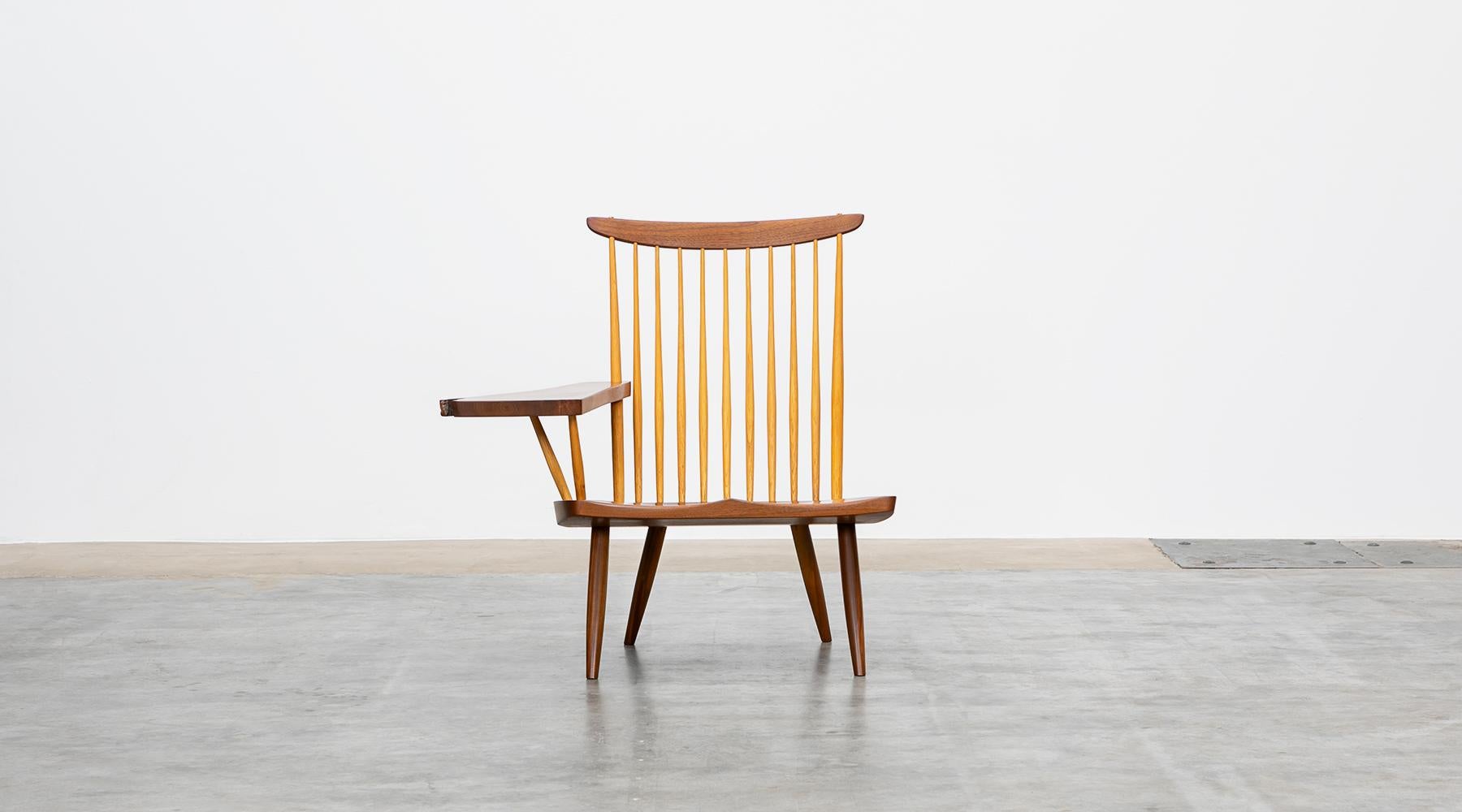 Brown Walnut Armchair Designed by George Nakashima 6