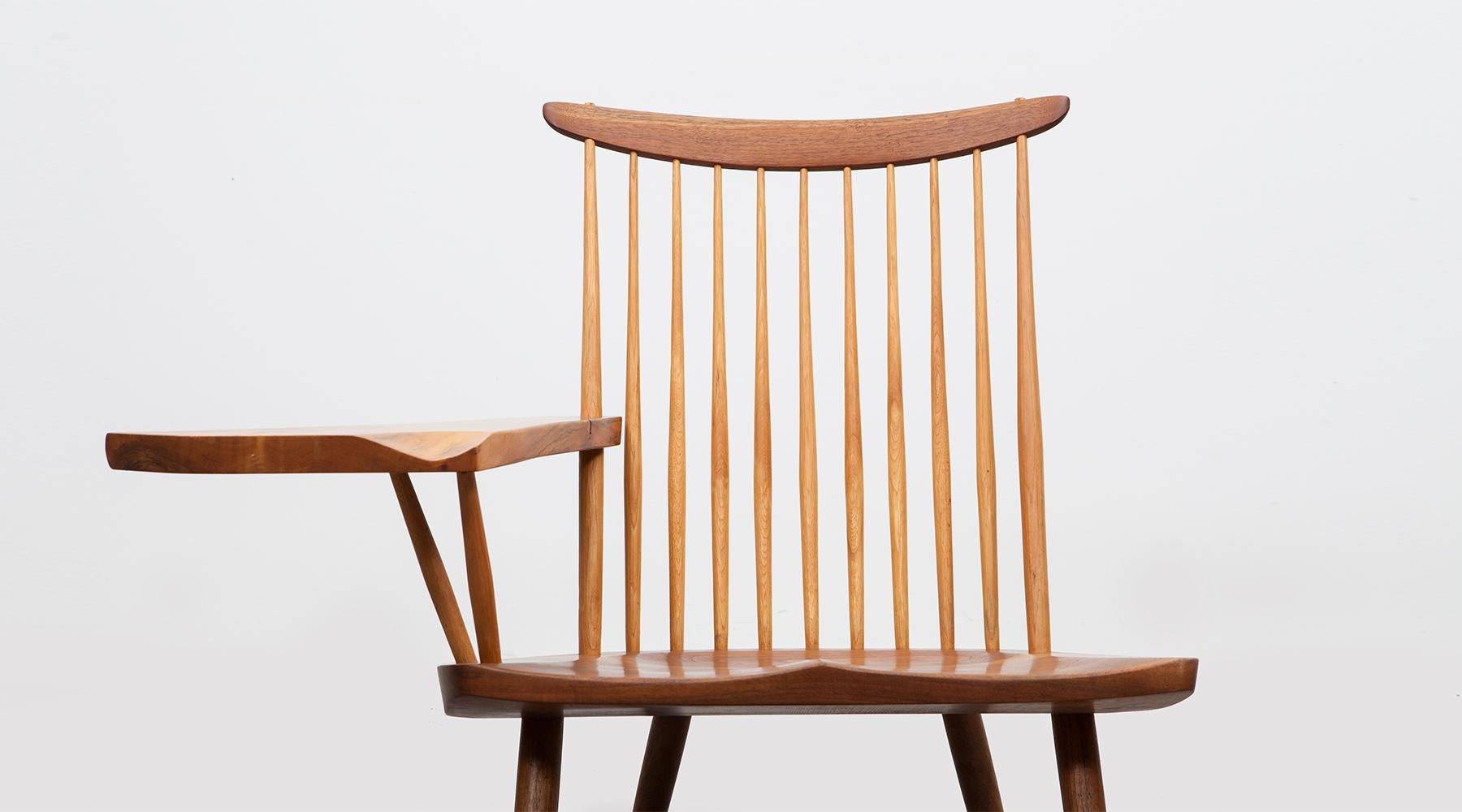 Brown Walnut Armchair Designed by George Nakashima 7