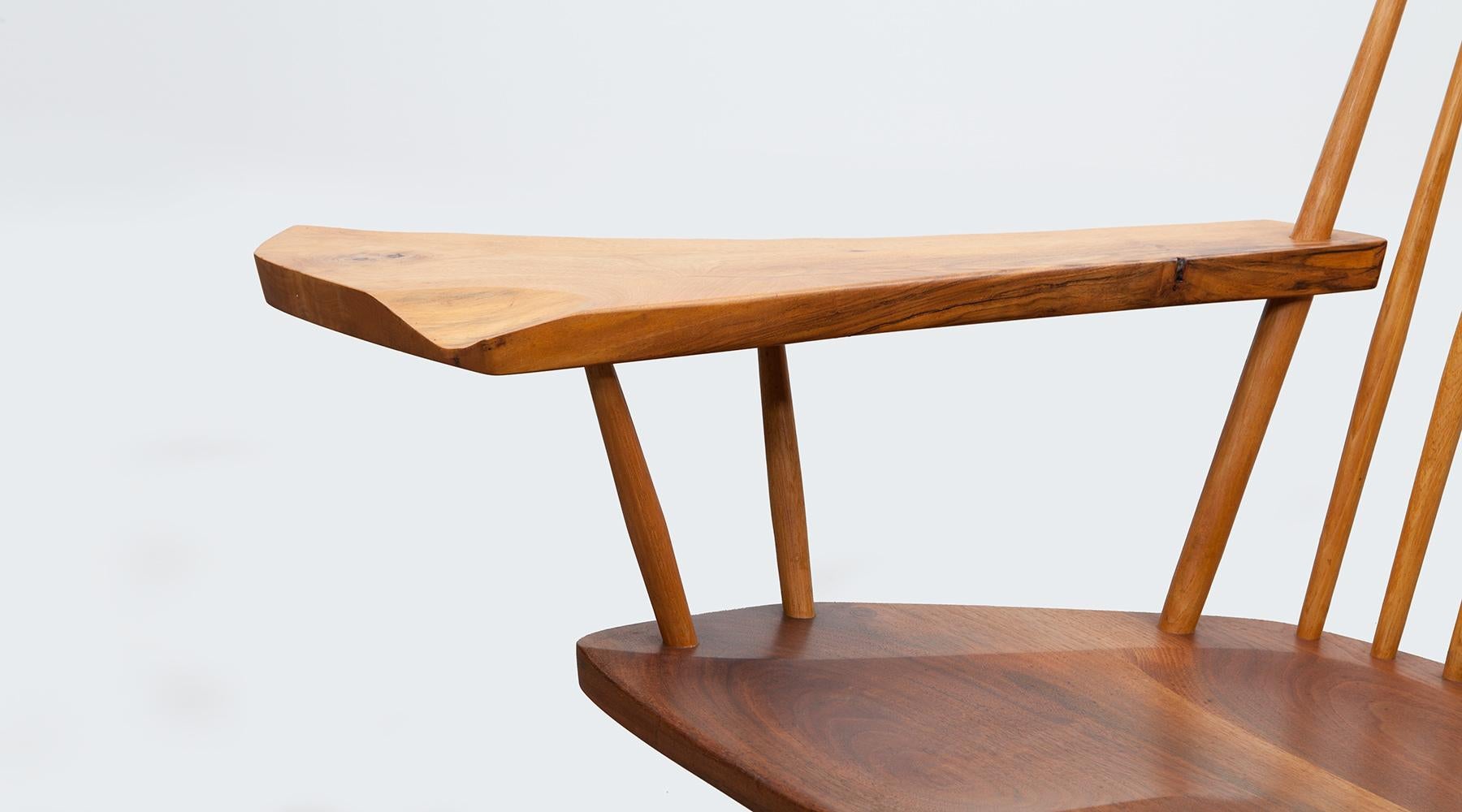 Brown Walnut Armchair Designed by George Nakashima 8