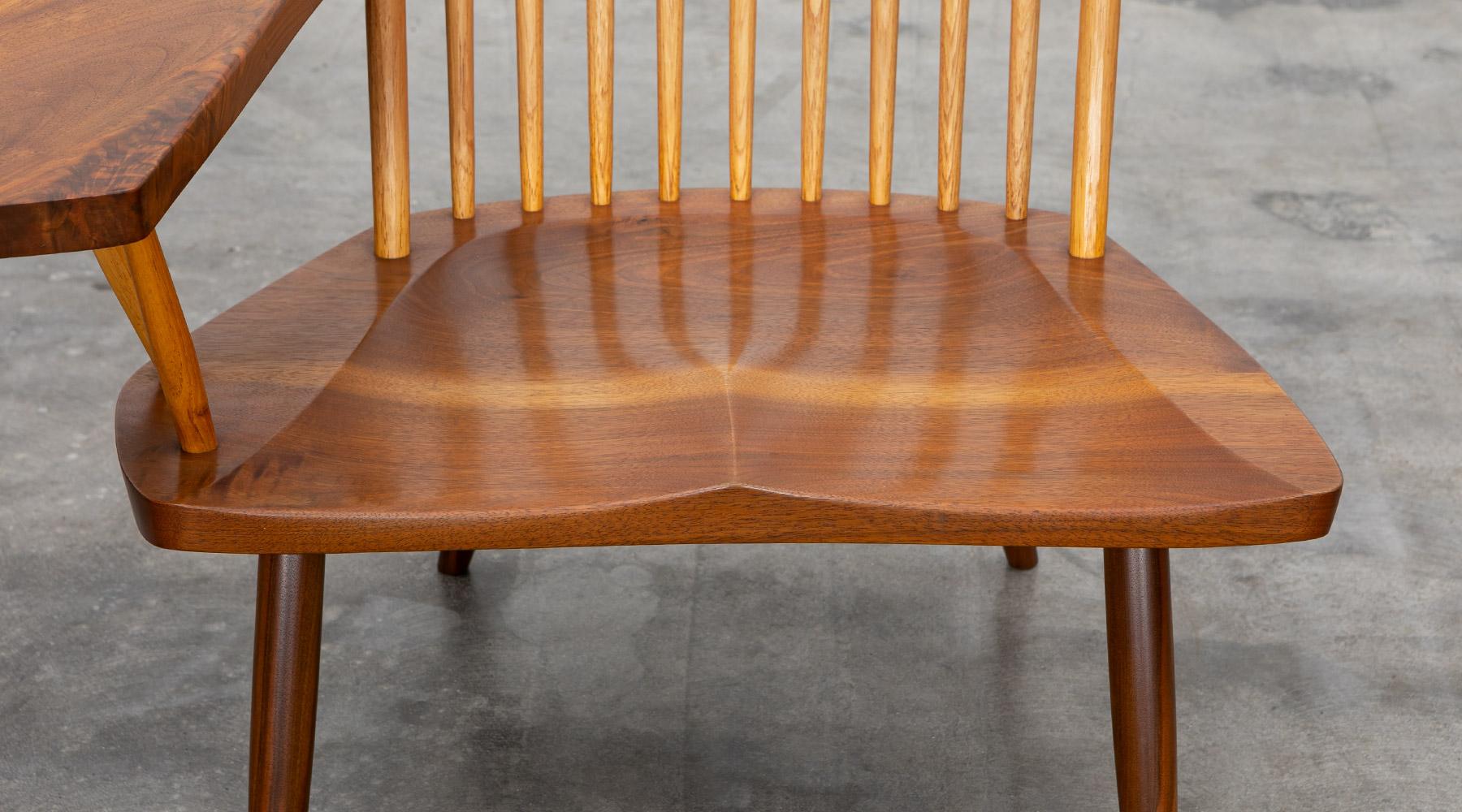 Brown Walnut Armchair Designed by George Nakashima 8