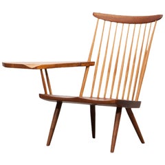 Brown Walnut Armchair Designed by George Nakashima