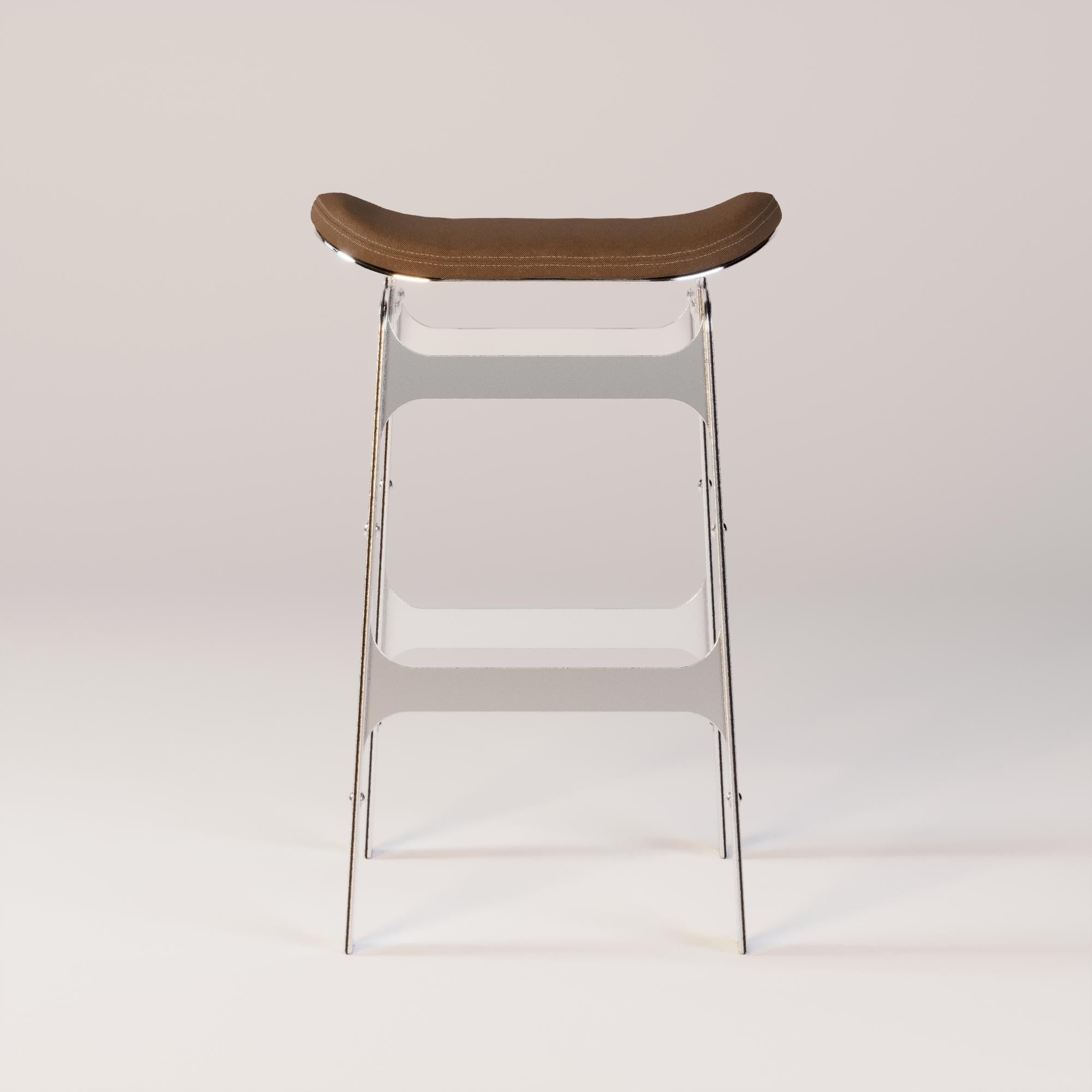 Moderno Sgabello da bar impermeabile marrone per esterni in vendita