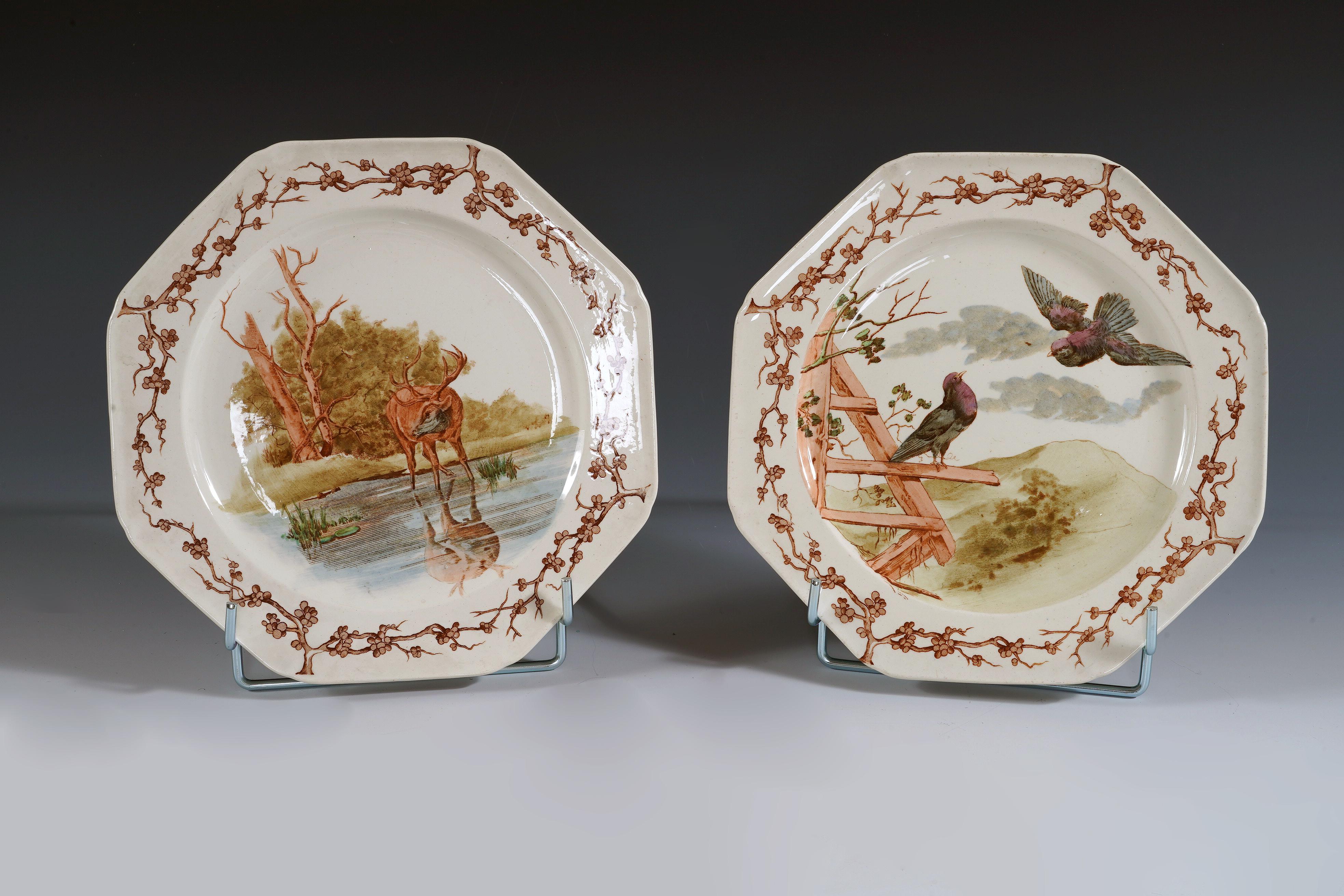 Brown-Westhead Moore & Cie, « Fables of la Fontaine » service, England, c. 1890 In Good Condition For Sale In PARIS, FR