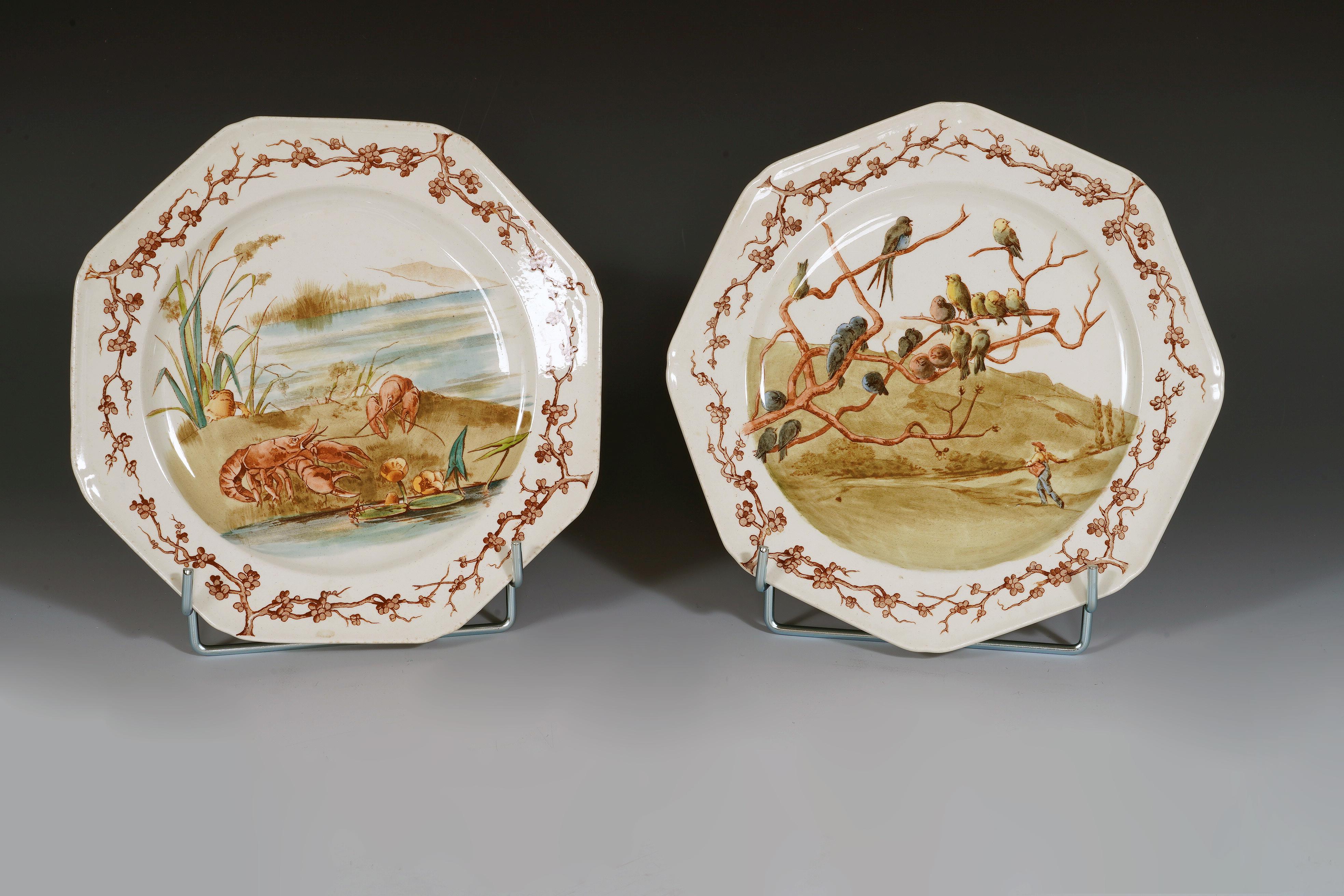 Brown-Westhead Moore & Cie, « Fables of la Fontaine » service, England, c. 1890 For Sale 2