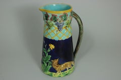 Brown Westhead Moore & Co Majolica Fox and Grape Pitcher