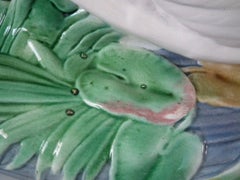 Brown Westhead Moore & Co. Majolica Swan Planter