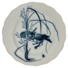 Assiette oiseau Canova en pierre de fer anglaise marron, Westhead & Moore, n° 18