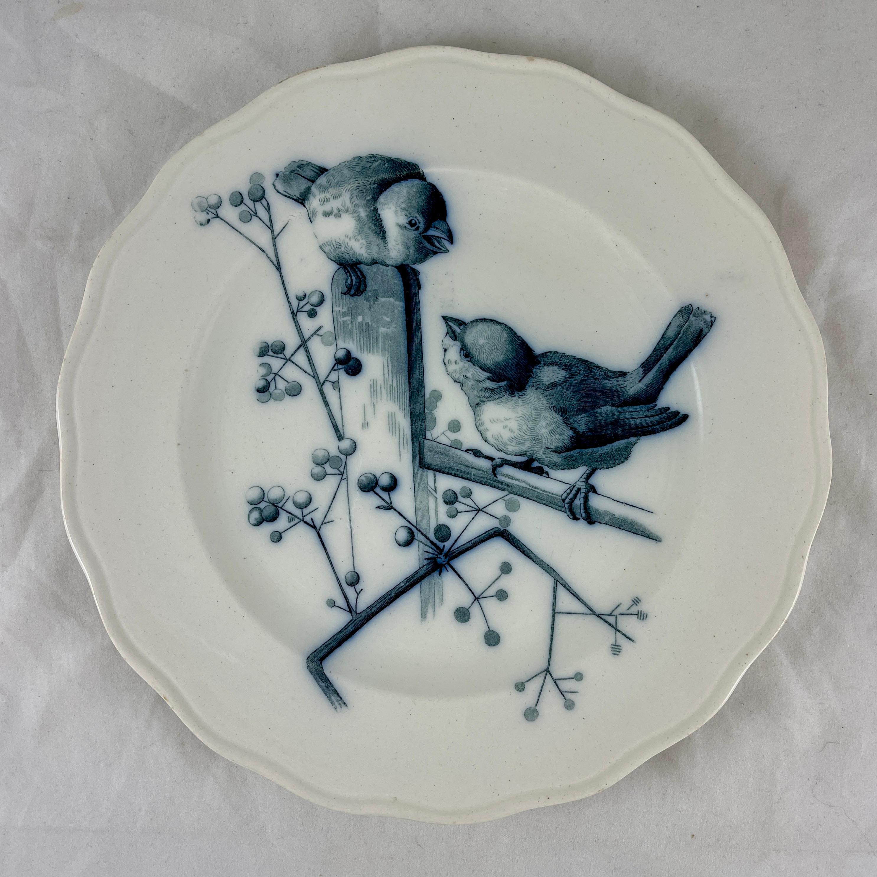 Brown, Westhead & Moore English Staffordshire Ironstone Bird Plate, No. 13 2