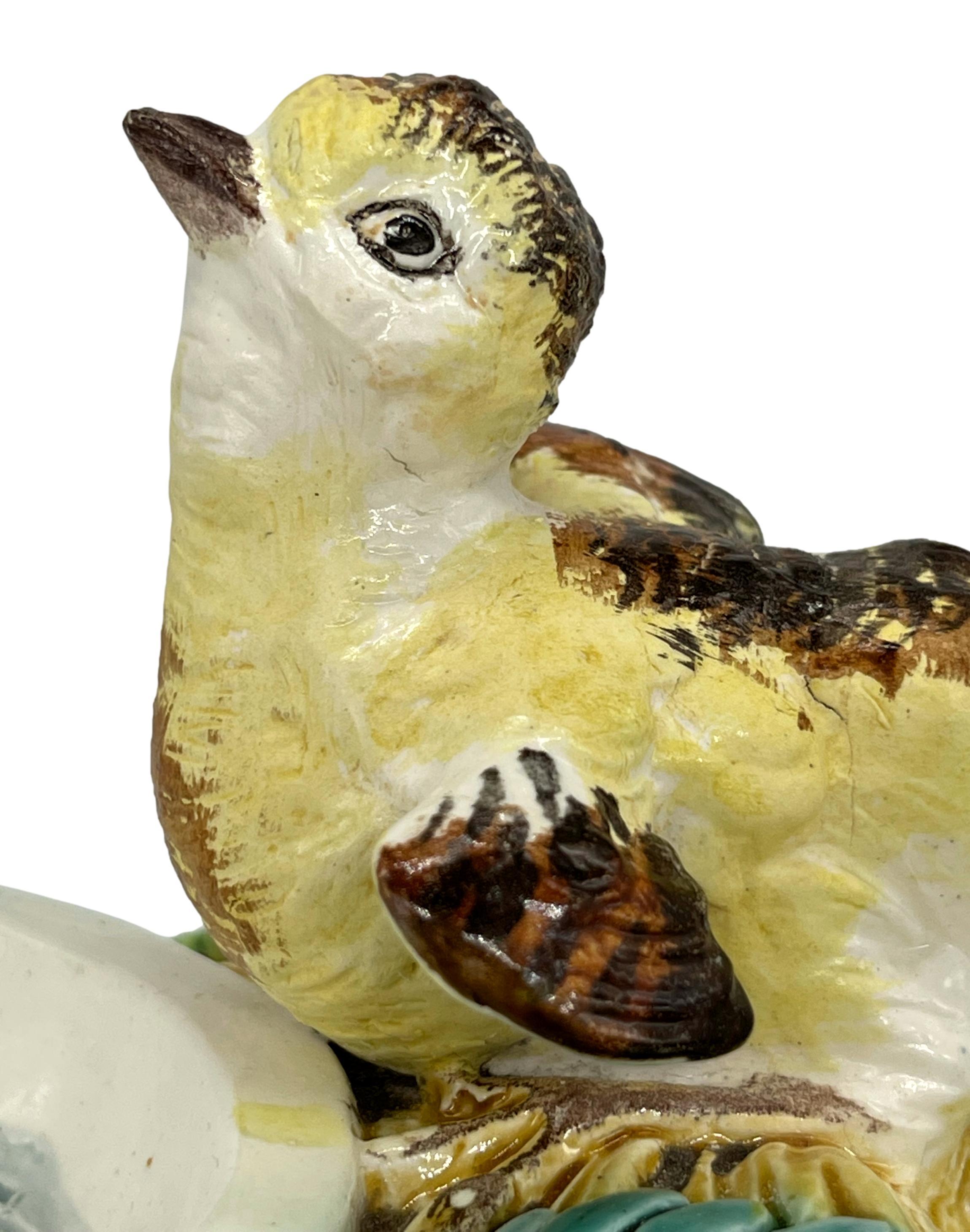 Brown-Westhead, Moore Majolica Game Tureen with Grouse Chick, English, ca. 1875 5
