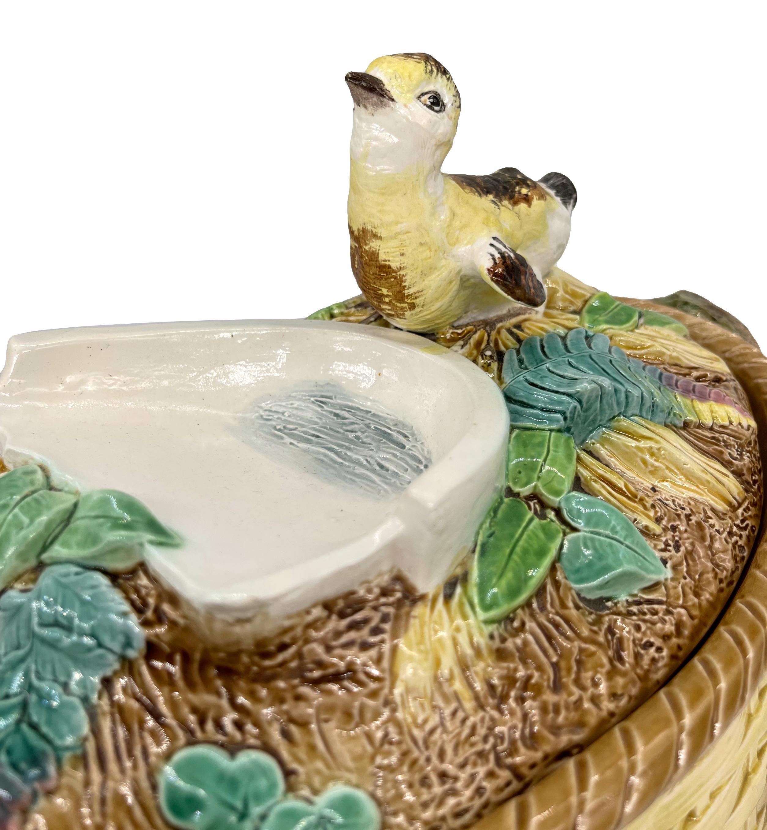 Brown-Westhead, Moore Majolica Game Tureen with Grouse Chick, English, ca. 1875 6
