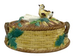 Brown-Westhead, Moore Majolica Game Tureen with Grouse Chick, English, ca. 1875
