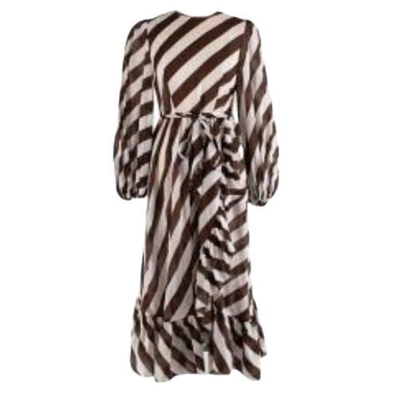 Brown and white striped cotton dress For Sale at 1stDibs — free download
