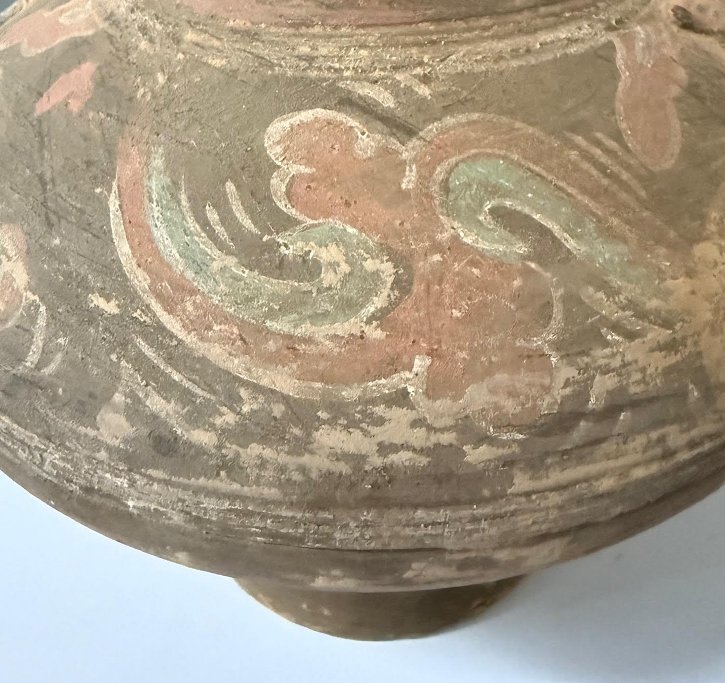 XXIe siècle et contemporain Paire de vases peints à la main en brun, rouge et bleu, Chine, contemporain en vente