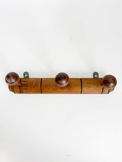 Brown Wooden Coat Rack, French Provincial Style, France, 1930s