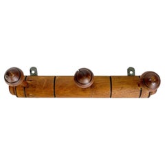 Brown Wooden Coat Rack, French Provincial Style, France, 1930s