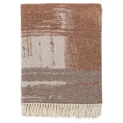 Brown Wool and Cashmere Throw Made in Italy – Brushstroke Design