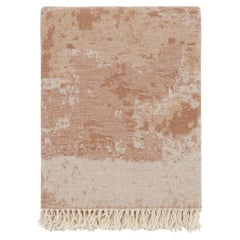 Brown Wool and Cashmere Throw Made in Italy – Jacquard Marble Effect