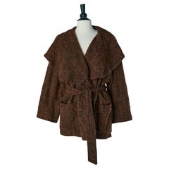 Giacca doppiopetto in lana marrone LANVIN Giacca doppiopetto in lana marrone LANVIN