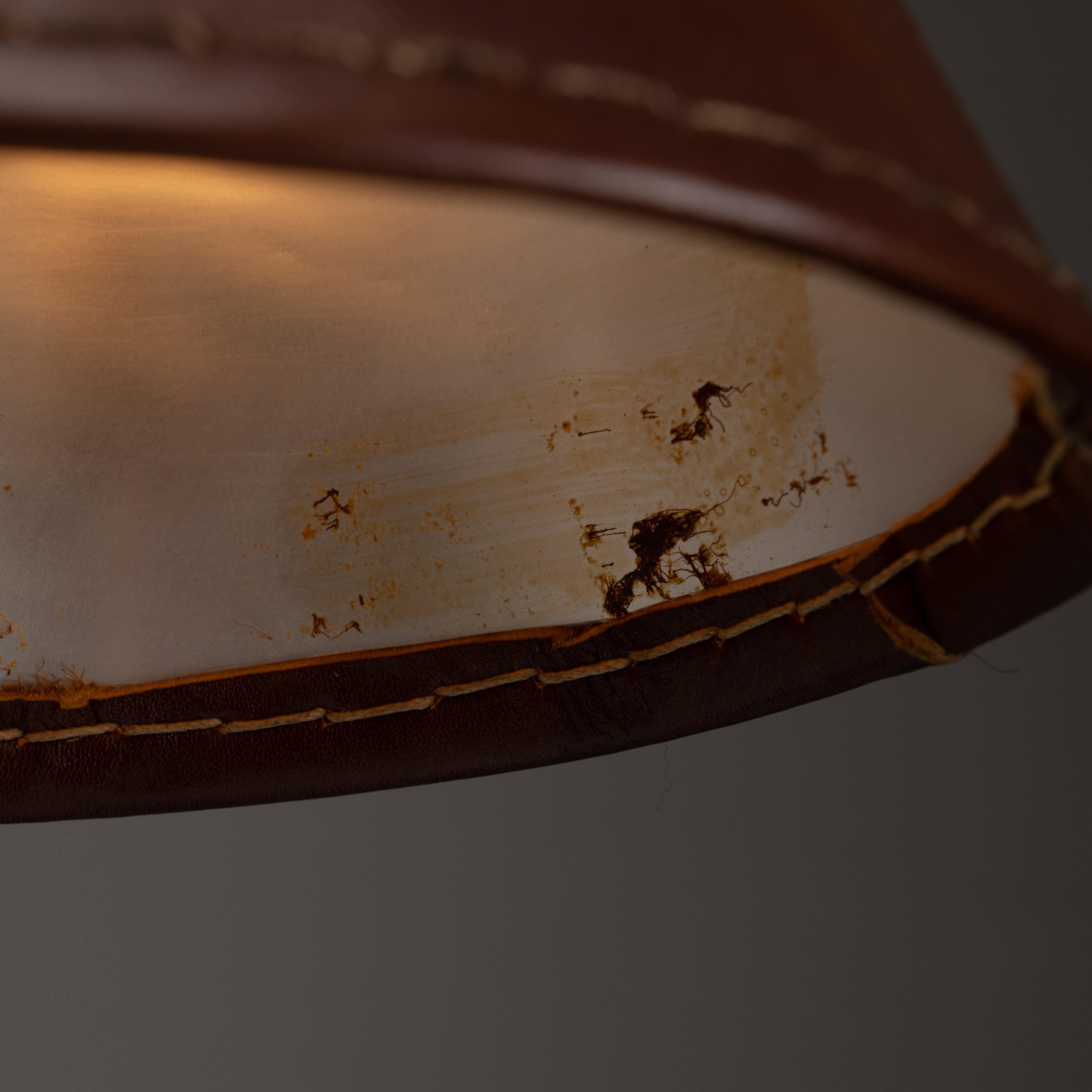 Acier Lampes de table en cuir marron par Valenti