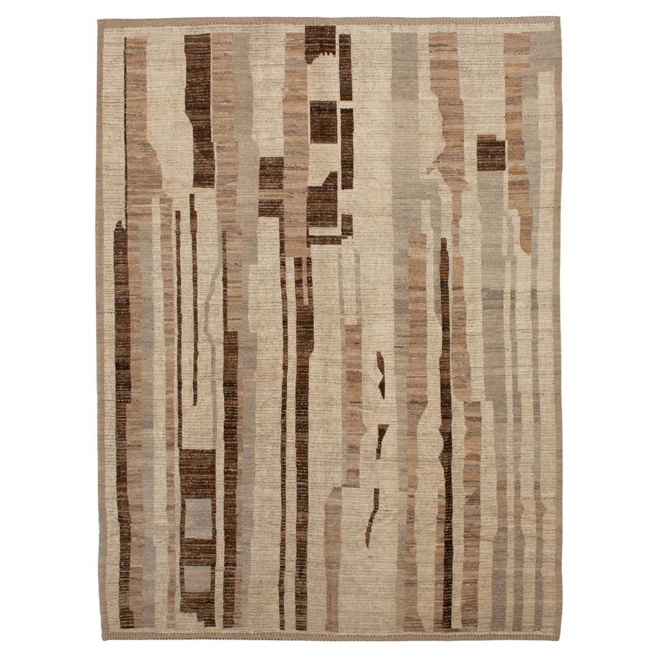 abc carpet Brown Zameen Transitional Wool Rug - 8'7
