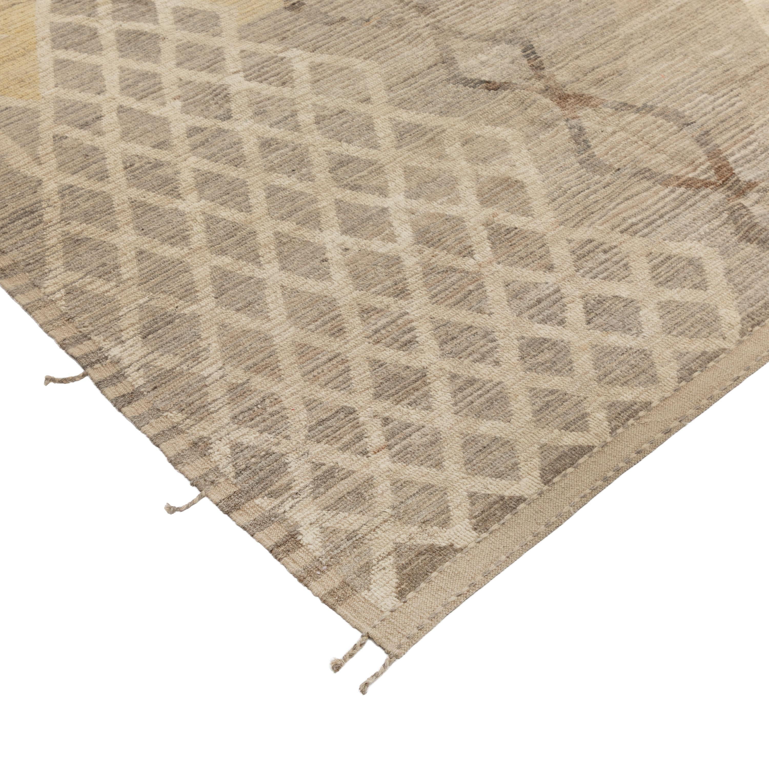 Mid-Century Modern abc carpet Brown Zameen Transitional Wool Rug- 14'2