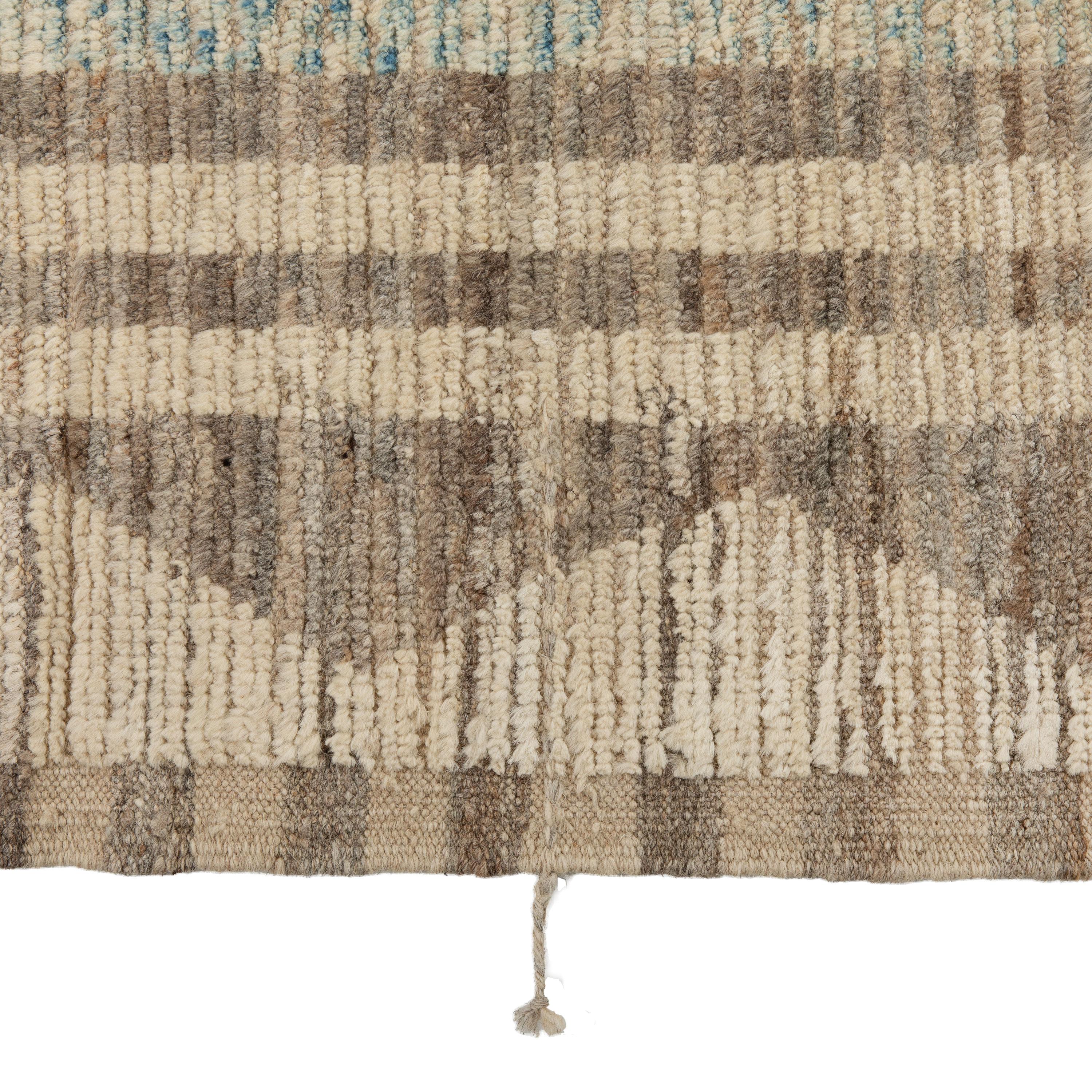 Hand-Knotted abc carpet Brown Zameen Transitional Wool Rug- 14'2